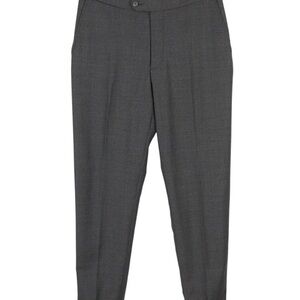 SUITSUPPLY Brescia  Men Pants UK34 US28 W30 Dark Grey Wool Side Tabs Perennial